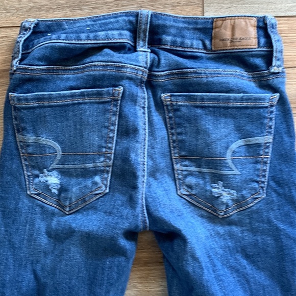 American Eagle sz 0 super super stretch jegging jeans euc distressed like new! - Picture 11 of 11